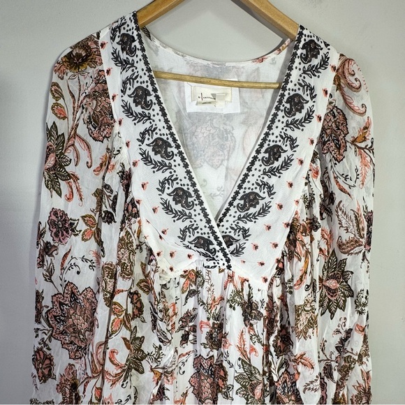 By Anthropologie V-Neck Long-Sleeve Maxi Dress Size Small - Picture 8 of 16